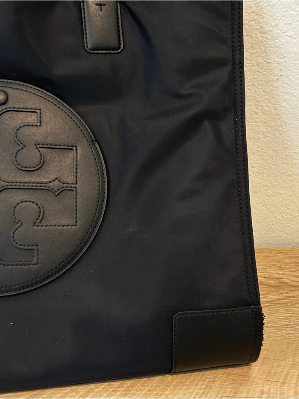 Tory Burch Ella Logo Tote Bag in Black, 17